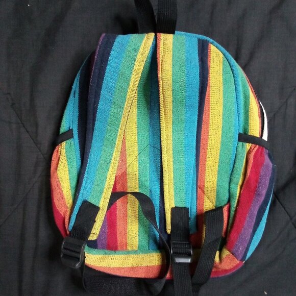 Himalayan Hemp Rainbow Mini Backpack - Picture 4 of 5